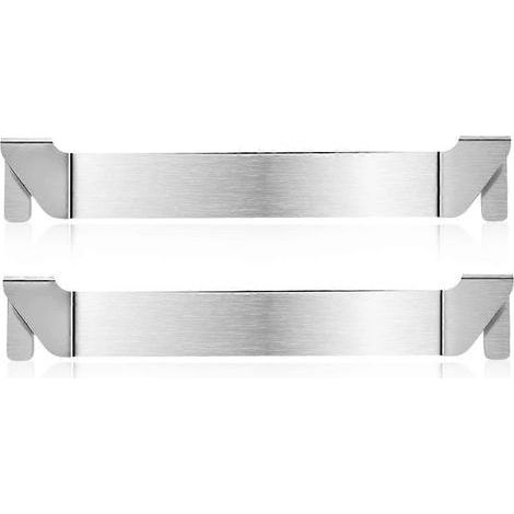 2 plaques de cuisson Blackstone, support de fixation en acier inoxydable pour spatule (argenté) (1/5)