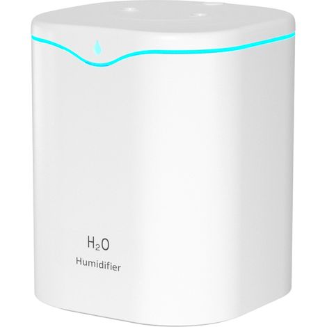 Humidificador portátil de sobremesa de 2 litros con doble función de pulverización, luz LED, vapor frío y apagado automático. Ideal para dormitorios, hogares o habitaciones infantiles. (1/5)