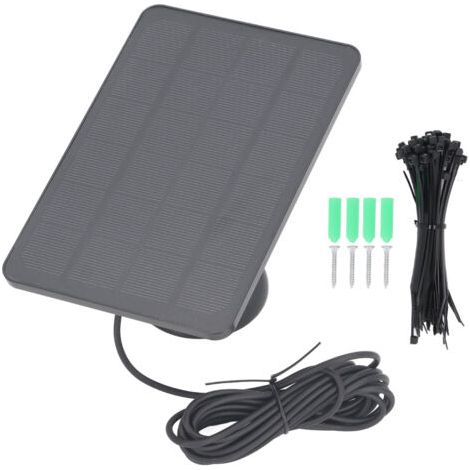 Chargeur solaire portable 10 W professionnel haute efficacité, étanche IP65, en silicium monocristallin, pour Arlo Pro 3 et Pro 4 (noir)