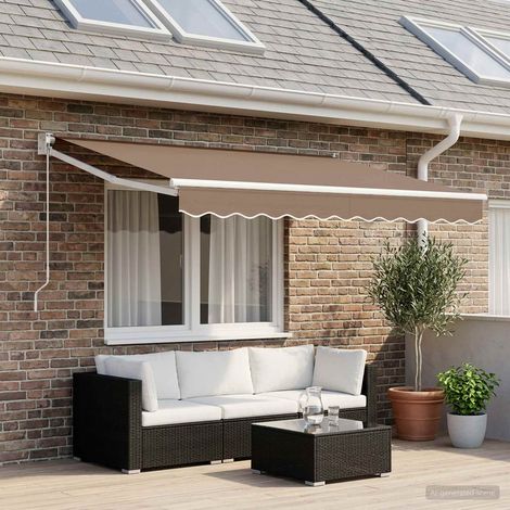 vidaXL Toile de rechange pour auvent Taupe 329 x 195 cm Polyester