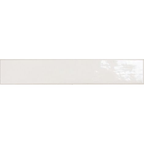 Carrelage mur effet zellige blanc 6,5x40 cm MANACOR WHITE (vendu par boite de 1m2) (1/3)
