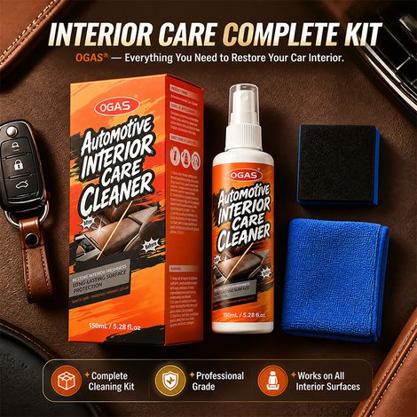 Spray nettoyant pour intérieur de voiture, nettoyant pour sièges en cuir, nettoyant multi-usages pour canapés -- Spray nettoyant pour intérieur de voiture 150 ml (1/4)