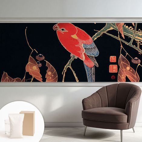 Tapete Tapete Vliestapete mit Kleber - Fototapete mit Motiv - Wandtapete modern - Wanddeko Exotischer Vogel 250x104 cm (1/5)