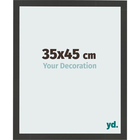 yd. - Cadre photo 35x45 - Noir Grain de Bois - MDF - Bologna (1/5)