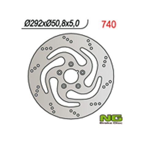 Disco de freno delantero NG para Harley-Davidson 883/1200/1340/1450 '99, acero.