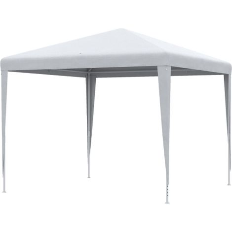 Pergola/Gazebo bianco, dimensioni 2.7×2.7 metri, waterproof, resistente e robusta per feste, giardino, campeggio e eventi.