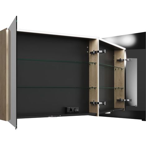 Armoire de toilette burgbad Eqio avec applique LED et éclairage