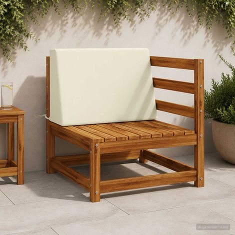 vidaXL Cojín trasero SOEST 100% Poliéster Crema 60 x 20 x 40 cm (1/5)