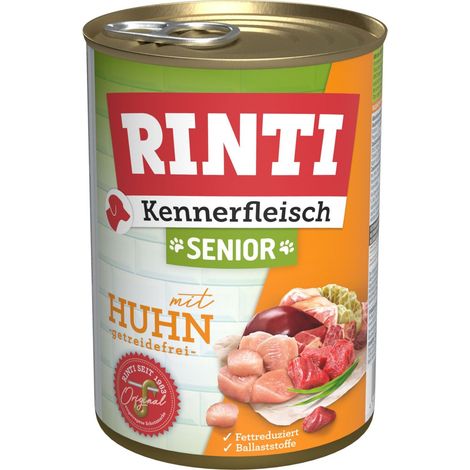 Rinti  Senior  Aliment humide pour chien 400 g - Senior  Poulet 400 g