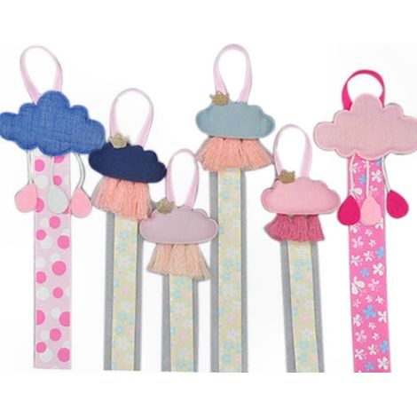 Ruban Fille Serre-tête Organisateur de Noeuds Cheveux Clip Suspension Nuage Pompons Support (1/5)