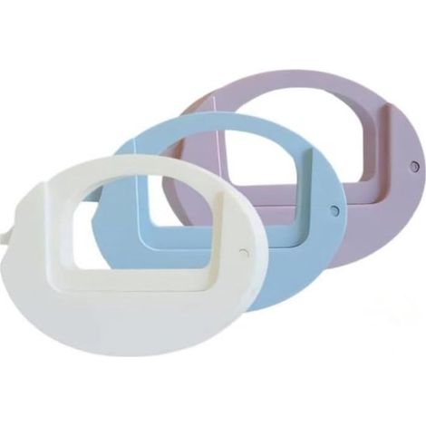 Juego de tres pinzas para alimentos - tipo universal, aptas para bolsas de snacks y cereales - blanco, azul, morado - 7,5 x 5,5 cm (1/5)