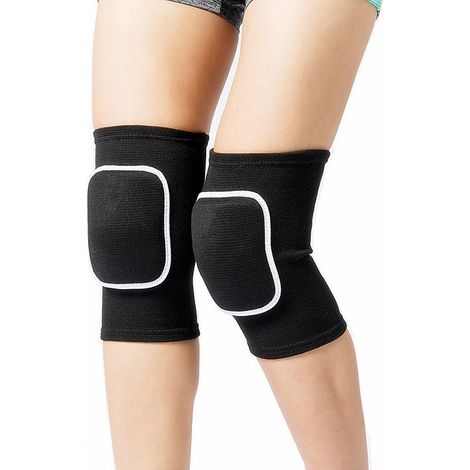 Genouillere - Protection Genou Pour Sport - En Fibre De Bambou Et Coton - Epaisseur 8 Mm - Pour Danse Yoga Cyclisme Football Tennis Escalade - Par 2 (1/5)