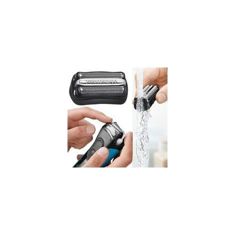 32B Compatible avec Braun Serie 3 Grille Rasoir,Tête de Rasage Electrique pour Hommes,Noir Tête de Rasoir électrique Series 3 Pièce de Rechange Adaptée pour 3070cc, 3050cc, 350, 350c (1/5)