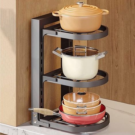 Égouttoir autoportant pour plan de travail - Étagère de rangement cuisine - Métal noir - Gain de place - Montage en placard - 28 x 26 x 43 cm (1/5)