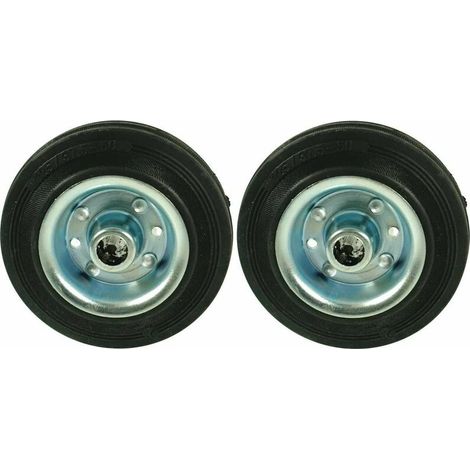 – Roue pleine 75mm – Jante acier et pneu caoutchouc – Capacité 50kg – Pour chariots et servantes – Température -20 à +60 ºC