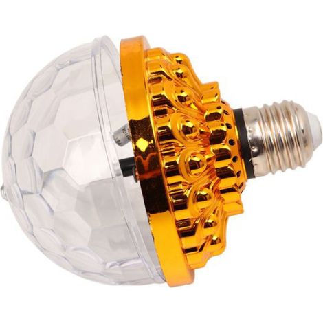 Lampe rotative LED polychrome Lampe rotative polychrome LED RGB, ampoule à luminaire lampe Ampoule dorée (6 couleurs) (1/4)