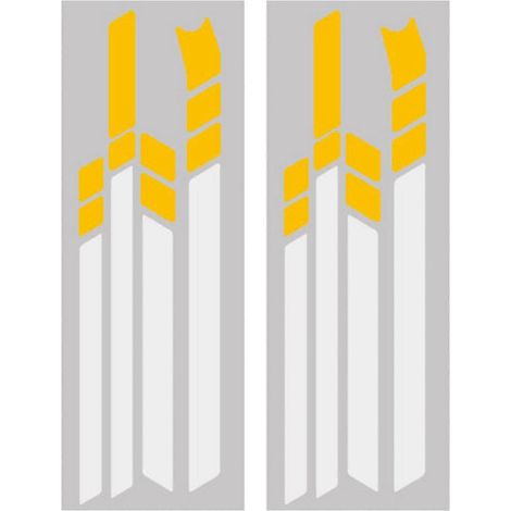 Lot de 2 autocollants réfléchissants étanches en PVC pour trottinette Max G30 (jaune, blanc) (1/5)