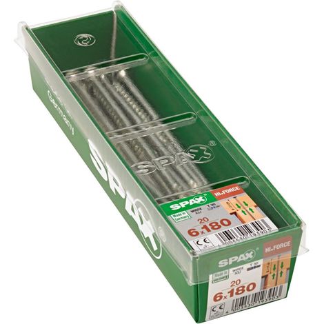 Set 20 viti SPAX in acciaio testa svasata torx, Diam.6 mm x L.180 mm SPAX (1/5)
