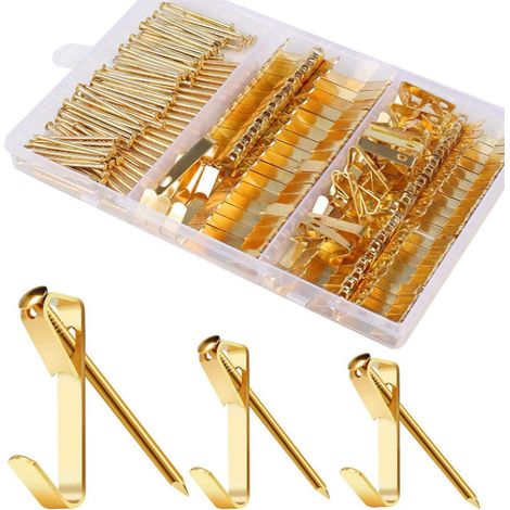 Bilderhaken, 184-teiliges Bilderaufhängeset inklusive Haken für 20 lb/30 lb/50 lb Tragkraft, hochbelastbar