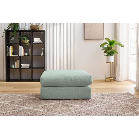 BOBOCHIC - Pouf ultra moelleux PARIS tissu bouclette Vert (1/5)