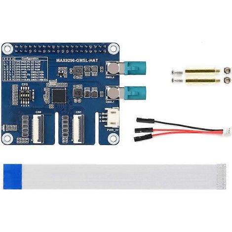 Carte adaptatrice de caméra MAX9296A GMSL à 2 canaux, transmission haute vitesse et faible latence pour Jetson Orin Nano NX et Raspberry Pi 5 (1/5)