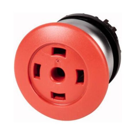 Bouton-poussoir ' coup de poing ' rouge sans étiquette à rappel EATON M22-DP-R-X (1/2)