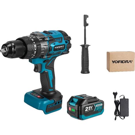 Perceuse à percussion sans fil, moteur sans balais, couple de 900 Nm, 2xEnsemble de batteries-A, 220V-240V Prise EU (1/2)