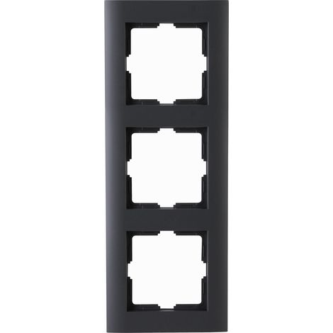 Cadre de recouvrement KOPP Athenis, anthracite, 3 emplacements