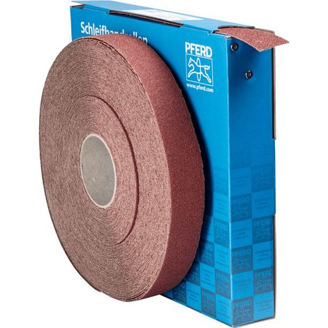 PFERD TOOLS Korund Schleifbandrolle Gewebe SBR Breite 40mmxLänge 50m A40 für universelle Anwendung (1/3)