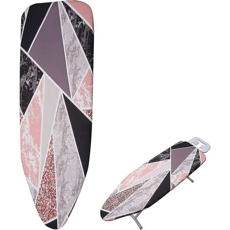 Housse de table à repasser, coussin de rechange résistant à la chaleur, élégant motif marbre imprimé, durable et protecteur pour table à repasser de voyage. (1/5)
