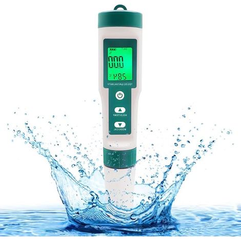 pH-Meter 7-in-1 Wasserqualitätsmessgerät TDS EC Salzgehalt ORP SG Temperatur mit Hintergrundbeleuchtung hohe Präzision für Trinkwasser Aquarien (1/5)