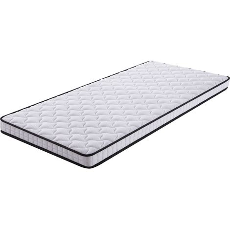 Matelas à ressorts, dimensions : 90 × 200 cm, épaisseur : 10 cm, fermeté : H3, avec modules ergonomiques et soulagement de la colonne lombaire matelas en rouleau (1/5)