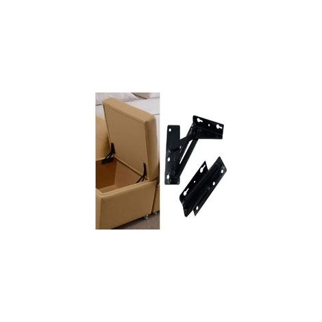 2 pièces support de levage pliable à 80 degrés, charnières à ressort noires sont largement utilisées dans les poussoirs de charnière de canapé, charnières de support de rangement de meubles (1/4)
