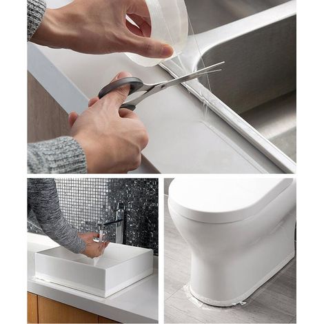 Ruban d'étanchéité anti-moisissure pour joint d'évier (5cm x 3m) (1/5)