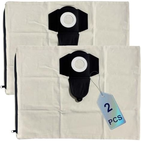 Lot de 2 Sacs d'aspirateur en tissu lavables pour Karcher WD2 Plus, WD3S, WD 3 S, WD 3 V, KFI 357, KWD 1-3, 2.863-314.0 Sac réutilisable (1/4)