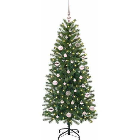 Albero di Natale Albero natalizio Albero festivo artificiale con 150 LED Verde 150 cm PE e PVC (1/5)