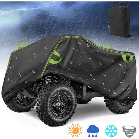Bache de Protection pour Quad, 210 x 120 x 115 cm 210D Tissu Oxford Imperméable Utilisable en Intérieur et en Extérieur Bache Quad Coupe-Vent, Anti-grêle, Anti-poussière XL (1/5)