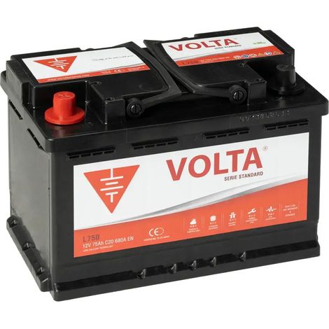 Batería de Coche 75Ah 680A EN Standard +Izq Volta L750I