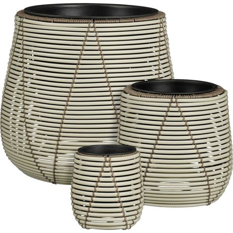 Mica Decorations Cache-pot extérieur Blanc H40xl45xL45cm (1/5)