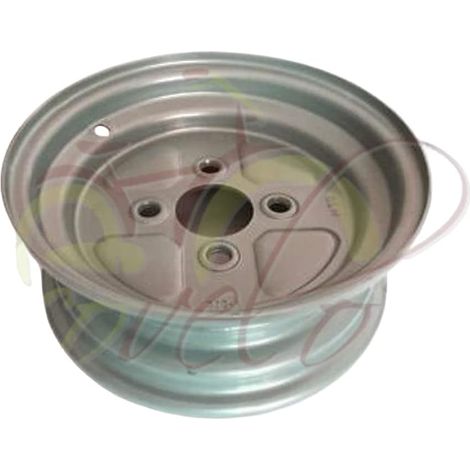 Cerchio 10" Attacco F I A T (58x98 mm) per Ruote Carrello RIMORCHIO APPENDICE con GOMME da 4.00/4.50-10 Ecovelo (1/2)