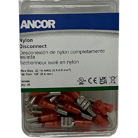Conectores hembra ancor female disconnect connectors doble engarzado resistente a la corrosión
