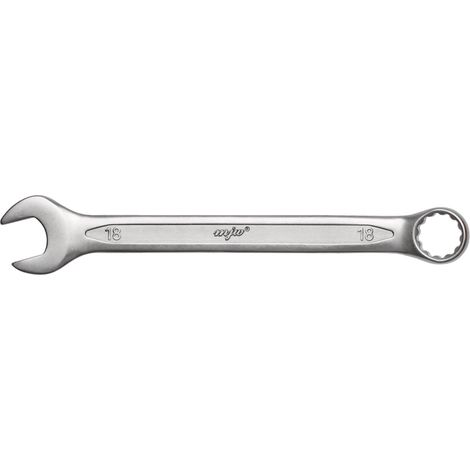 Llave de boca fija tamaño 18, 12 puntas, 15 grados, acero cromo-vanadio 151018