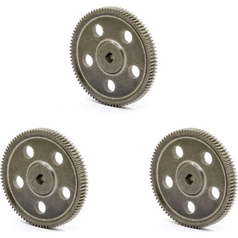 3X Engrenage Droit en MéTal 87T pour Pièces de Mise à Niveau E86100 180024 RC 1/10 Rock Crawler 94180 86100, Cuivre (1/3)