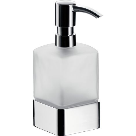Emco 052100102 Loft - Dispenser di Sapone Liquido in Vetro Satinato, Colore: Cromato (1/5)