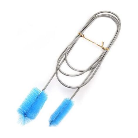 Brosse Tube Propre de Nettoyage pour Tuyau d'eau Flexible Double Tête Tube Pipe Réservoir de Poissons Printemps (Bleu) (1/5)