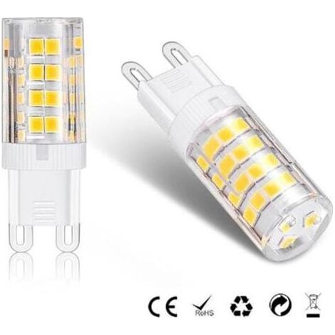 G9 LED-Lampen, warmweiß (3000 K), 5 W, entspricht 40 W Halogenlampen, 420 Lumen, nicht dimmbar, 10er-Packung (1/5)