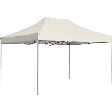 Tente pliante en aluminium pour réception, 4,5 x 3 cm, beige. (1/5)