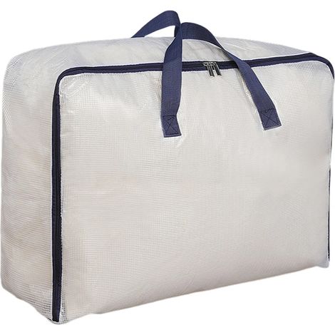 Sac de rangement avec poignée renforcée, capacité de charge de 75 kg, grande capacité, imperméable, pliable, organisateur pour couettes et couvertures (1/5)
