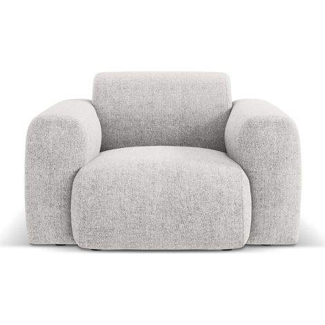 Fauteuil 2 places en chenille gris clair (1/5)