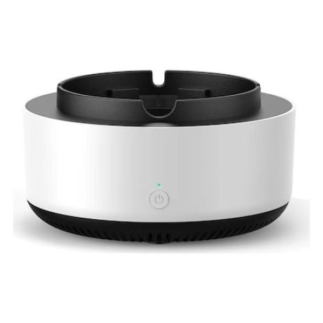 Cendrier Électrique À Aspiration Directe - Purificateur D'Air À Ions Négatifs - Pour Maison Bureau Voiture - Fonctionne Sur Piles AA - Blanc (1/5)
